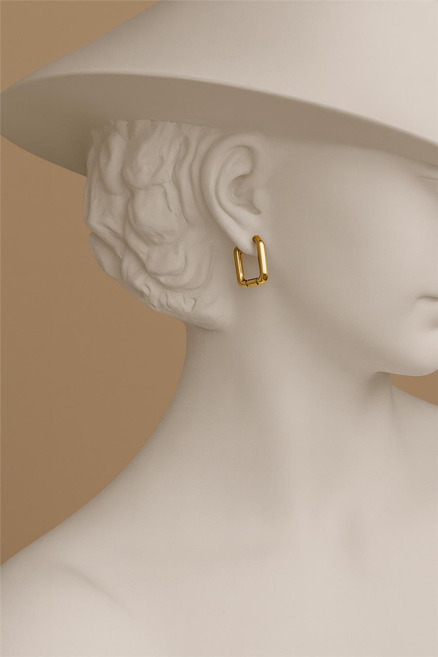 Sierra04 İnce Kare Kesim Halka Küpe