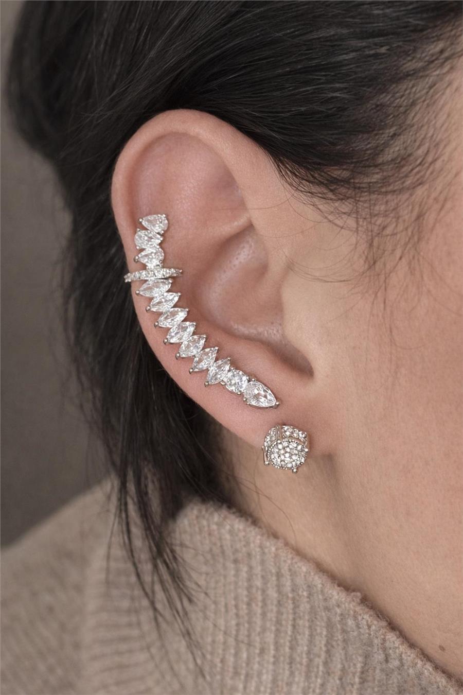 Jayla01 Taşlı Cuff Küpe