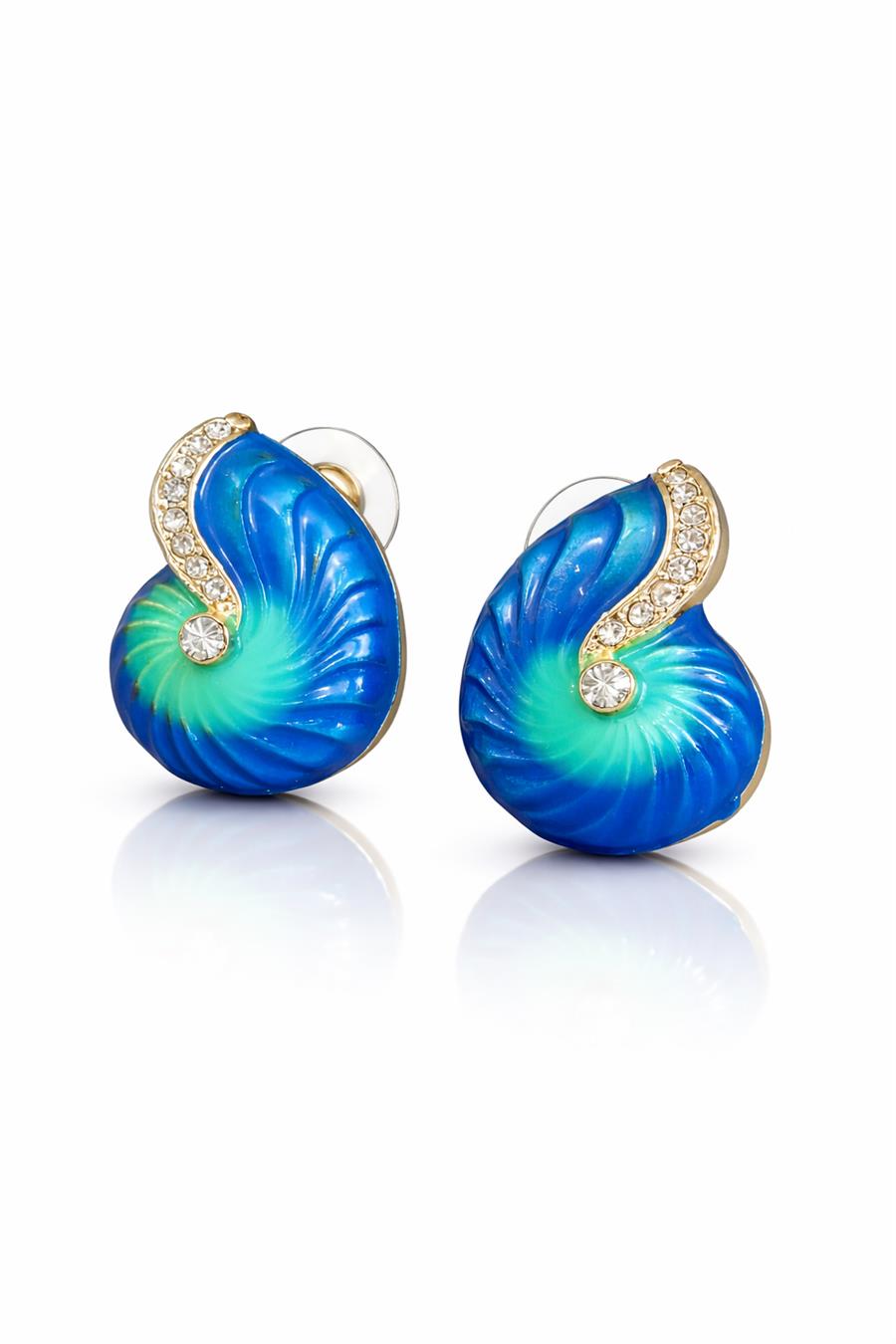 Morganne Deniz Kabuğu Mineli Mini Küpe