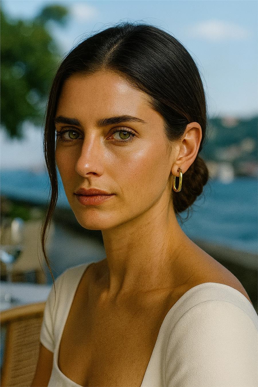 Sierra04 İnce Kare Kesim Halka Küpe