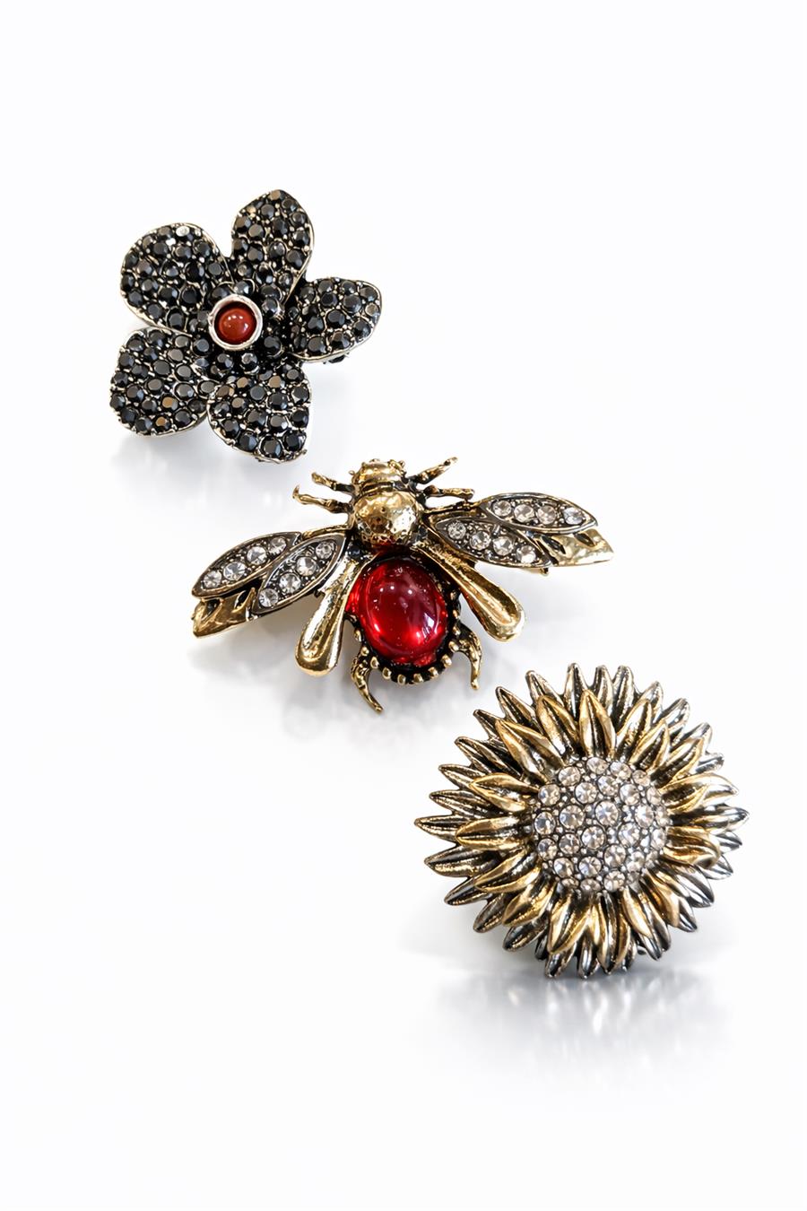 Kylie7 Üçlü Broş Set