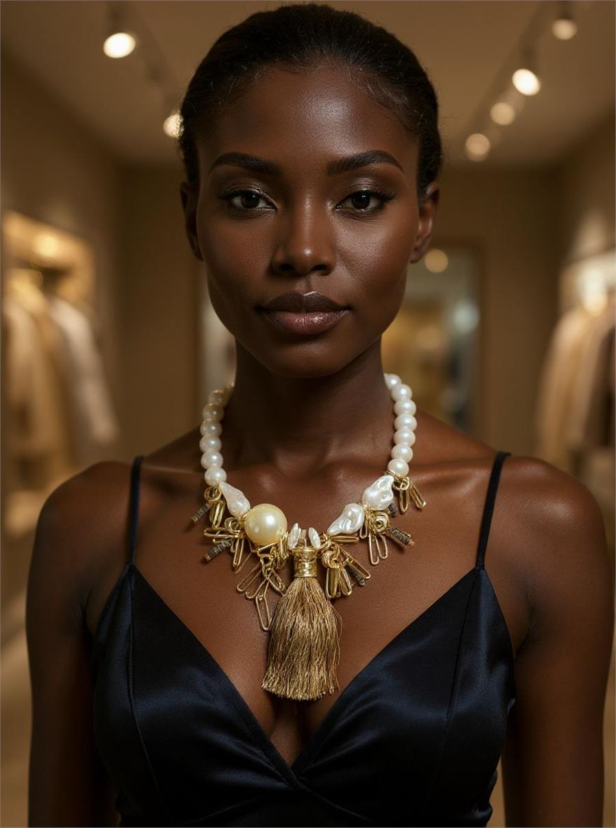 Mary Püskül Detaylı İnci Kolye Bileklik Set