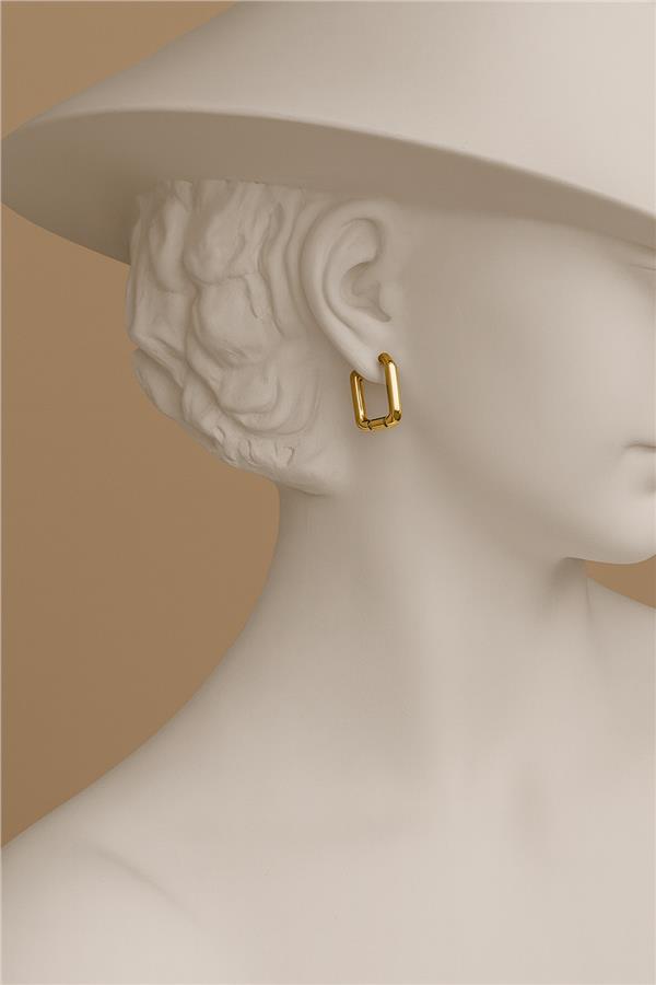 Sierra04 İnce Kare Kesim Halka Küpe