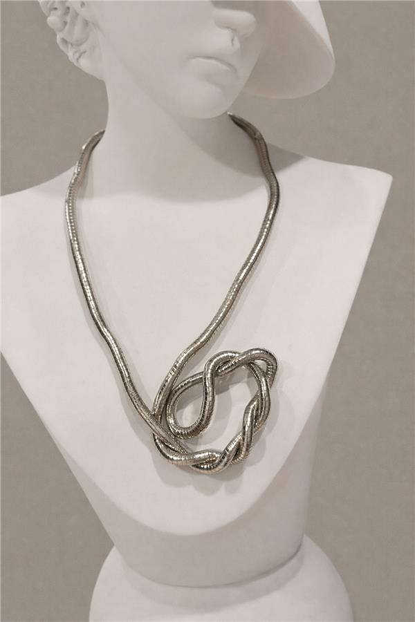 Ada01 Bükülebilir Silver Çelik Kolye