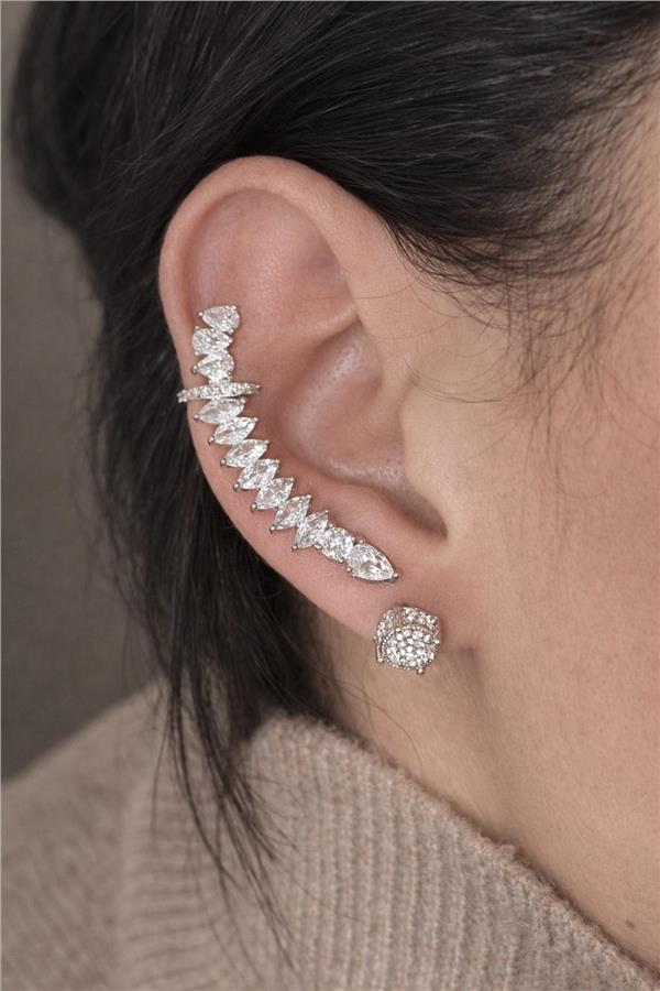 Jayla01 Taşlı Cuff Küpe