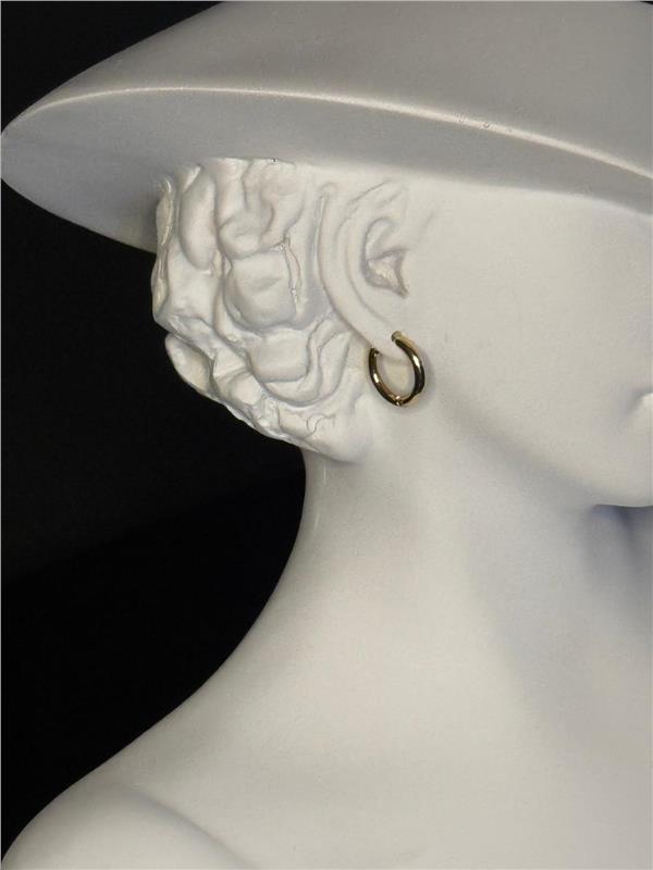 Amy İnce Mini Gold Renk Halka Küpe